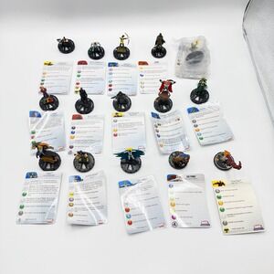 Heroclix Marvel Uncommon, Super Rare, Unique Mixed Lot of 15 with Cards Lot I